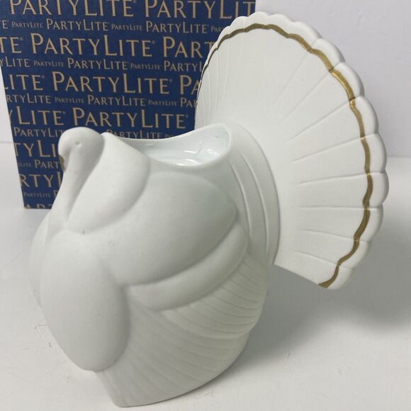 PartyLite Turkey Tea light/Votive Candle Holder Seasonal Lodge Ceramic - Picture 6 of 6